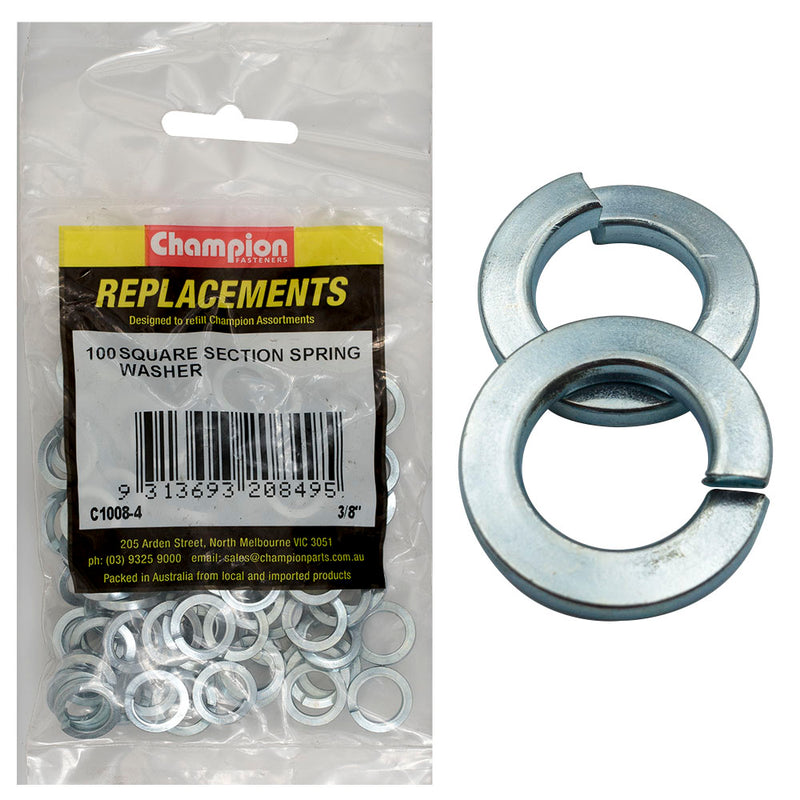 Champion 3/8in Square Section Spring Washer -100pk Default Title