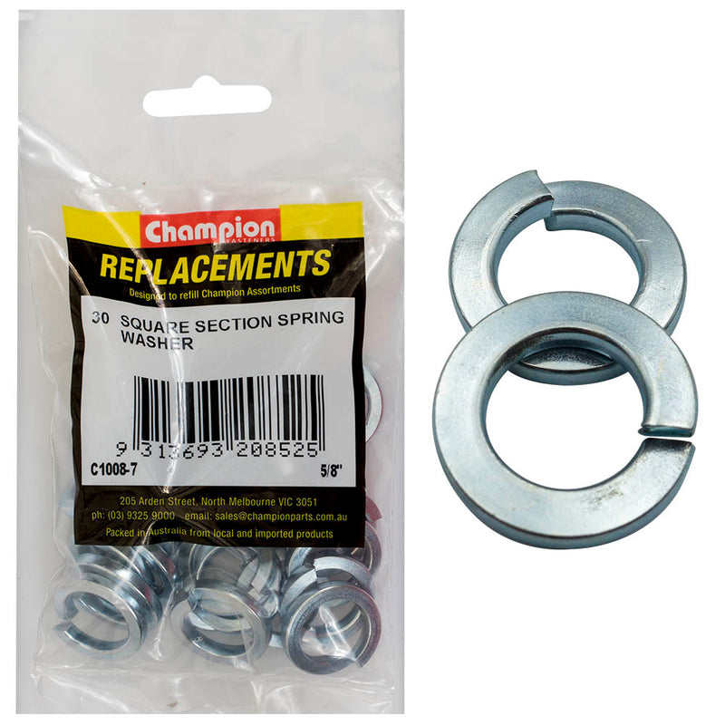 Champion 5/8in / 16mm Square Section Spring Washer -30pk Default Title