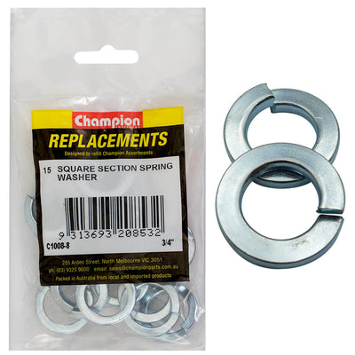 Champion 3/4in Square Section Spring Washer -15pk Default Title