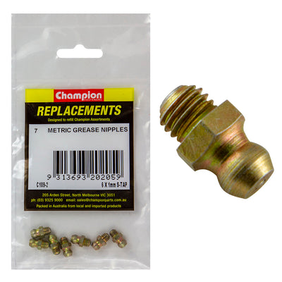Champion M6 x 1.00mm Self-Tapping Grease Nipple -7pk Default Title