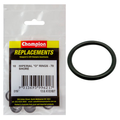 Champion 1/2in (I.D.) x 3/32in Imperial O-Ring -10pk Default Title