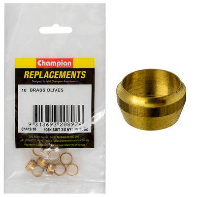 Champion 3/8in Brass Compression Type Olive -10pk Default Title