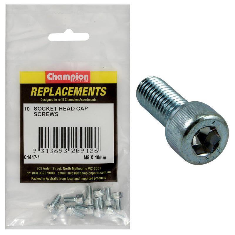 M5 X 10MM SOCKET HEAD CAP SCREWS - 10PK Default Title