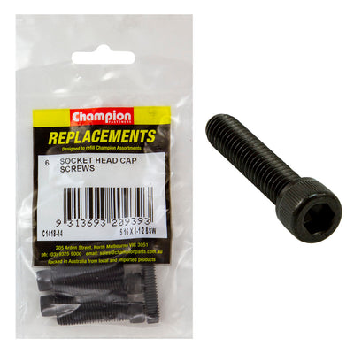 Champion 5/16in x 1-1/2in BSW Socket Head Cap Screw -6pk Default Title