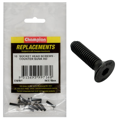 Champion M4 x 16mm C/Sunk Socket Head Cap Screw -10pk Default Title