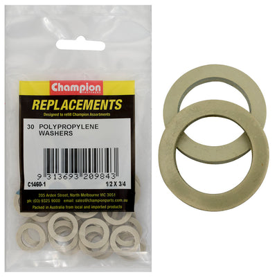 1/2IN X 3/4IN X 3/32IN POLYPROPYLENE WASHERS Default Title