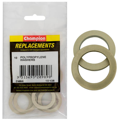 1IN X 1-3/8IN X 3/32IN POLYPROPYLENE WASHERS Default Title