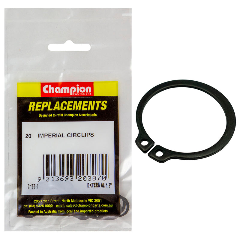 Champion 1/2in External Circlip -20pk Default Title