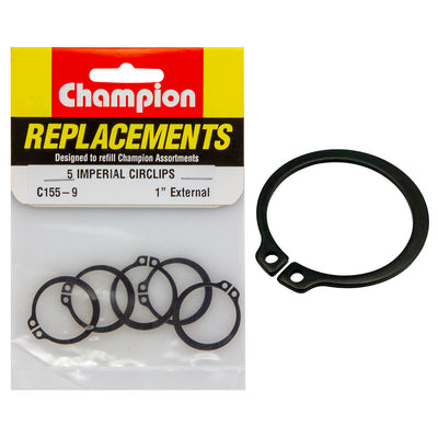 Champion 1in External Circlip -5pk Default Title