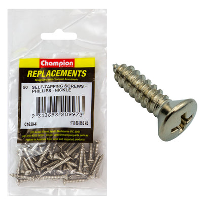 Champion 8G x 1in S/Tapping Screw Rsd Hd Phillips -50pk Default Title