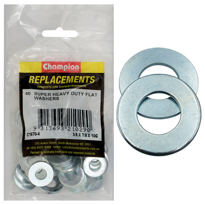 3/8IN X 7/8IN X 10G SUPER H/DUTY FLAT STEEL WASHER Default Title