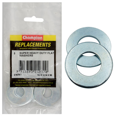 5/8 X 1-3/4IN X 9G SUPER H/DUTY FLAT STEEL WASHER Default Title