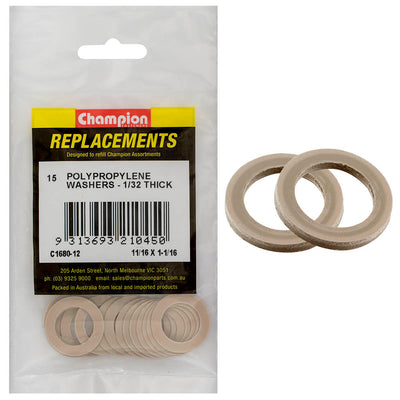 11/16IN X 1-1/16IN X 1/32IN POLYPROPYLENE WASHERS Default Title