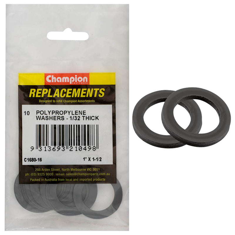 1IN X 1-1/2IN X 1/32IN POLYPROPYLENE WASHERS Default Title