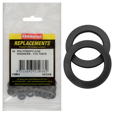 1/4IN X 9/16IN X 1/32IN POLYPROPYLENE WASHERS Default Title