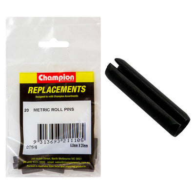 Champion 6mm x 20mm Roll Pin -20pk Default Title