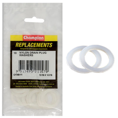 Champion 13/16in x 1-3/16in x 1/32in Nylon Washer -10pk Default Title