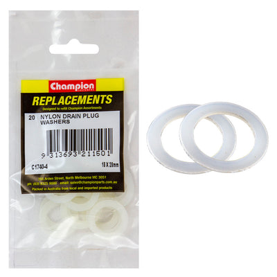 Champion M18 x 28mm x 1.0mm Nylon Washer -20pk Default Title