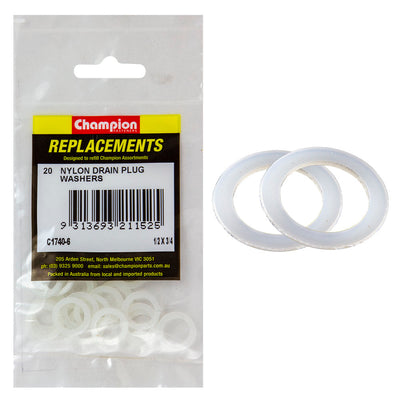 Champion 1/2in x 3/4in x 1/32in Nylon Washer -20pk Default Title