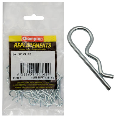 Champion R-Clip To Suit 3/8in To 1/2in Shaft Dia. -20pk Default Title