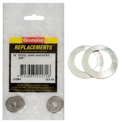 Champion 1/2in x 7/8in x .006in Shim Washer -15pk Default Title