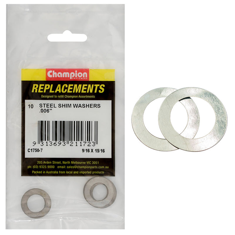 Champion 9/16in x 15/16in x .006in Shim Washer -10pk Default Title