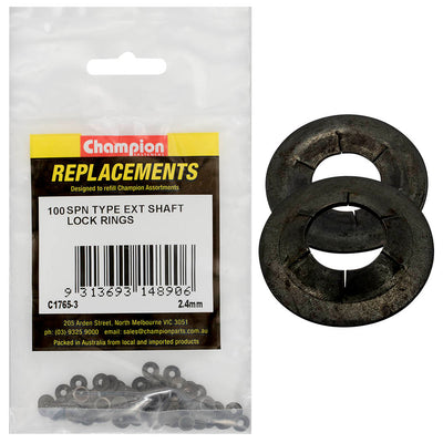 Champion 2.4mm Spn Type External Lock Rings -100pk Default Title