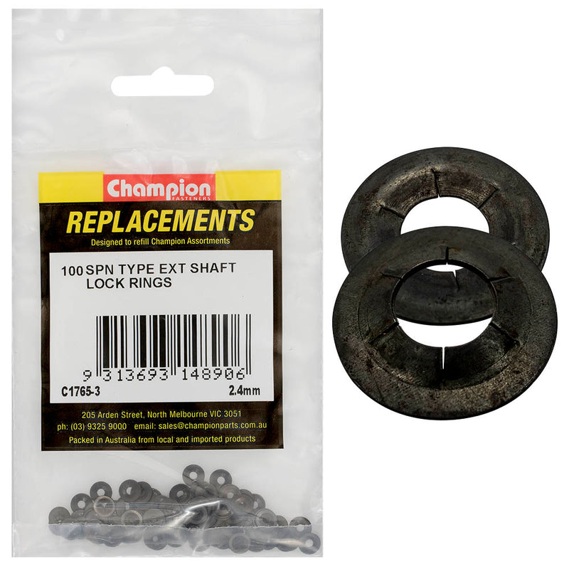 Champion 2.4mm Spn Type External Lock Rings -100pk Default Title