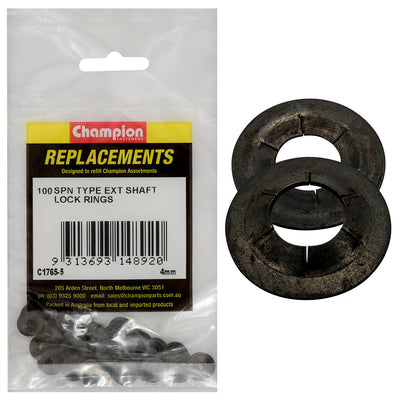 Champion 4mm Spn Type External Lock Rings -100pk Default Title