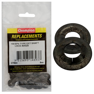 Champion 5mm Spn Type External Lock Rings -100pk Default Title