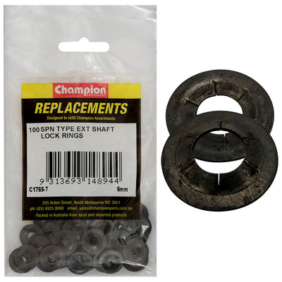 Champion 6mm Spn Type External Lock Rings -100pk Default Title