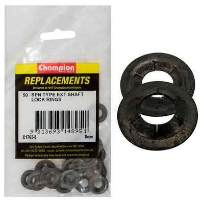 Champion 8mm Spn Type External Lock Rings -50pk Default Title