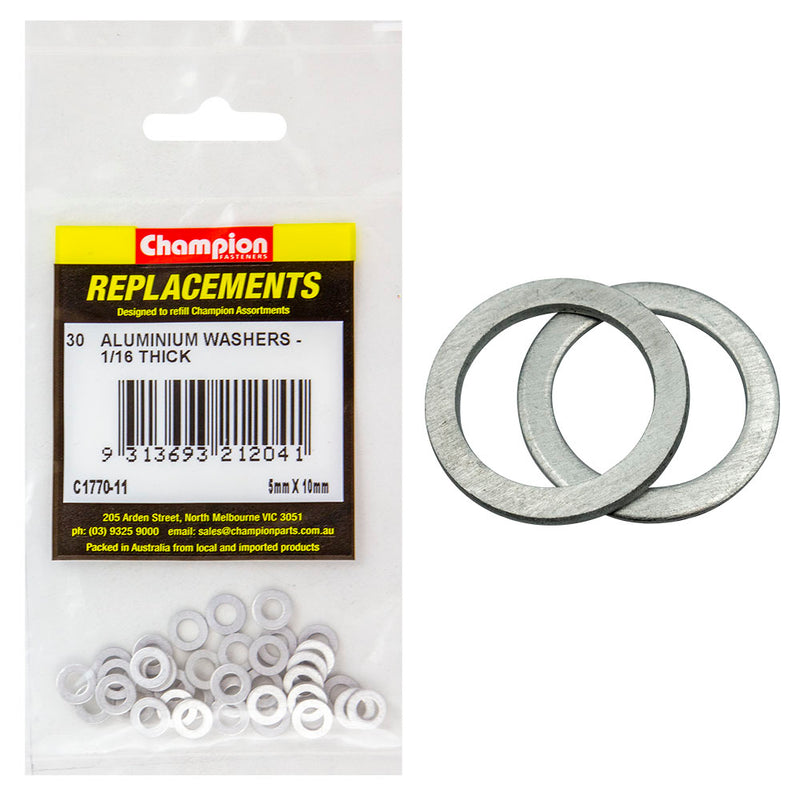 Champion M5 x 10mm x 1.6mm Aluminium Washer -30pk Default Title