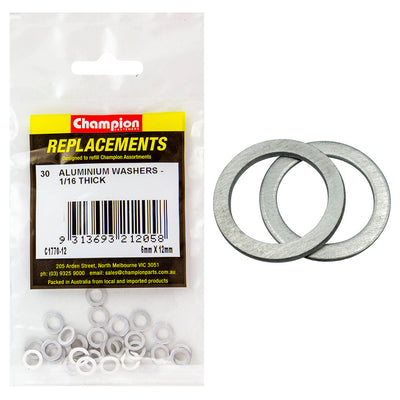 Champion M6 x 12mm x 1.6mm Aluminium Washer -30pk Default Title