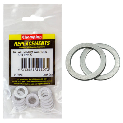 Champion M12 x 22mm x 1.6mm Aluminium Washer -20pk Default Title