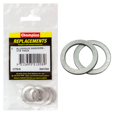 Champion M20 x 30mm x 1.6mm Aluminium Washer -5pk Default Title