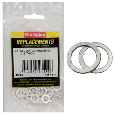 Champion 5/16in x 9/16in x 1/16in Aluminium Washer -40pk Default Title