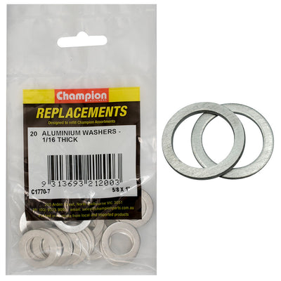 Champion 5/8in x 1in x 1/16in Aluminium Washer -20pk Default Title