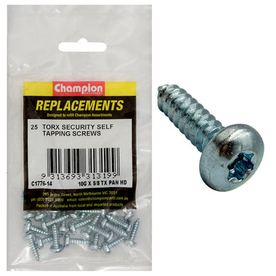 Champion 10G x 5/8in S/Tapping Screw -Pan -Tx -25pk Default Title