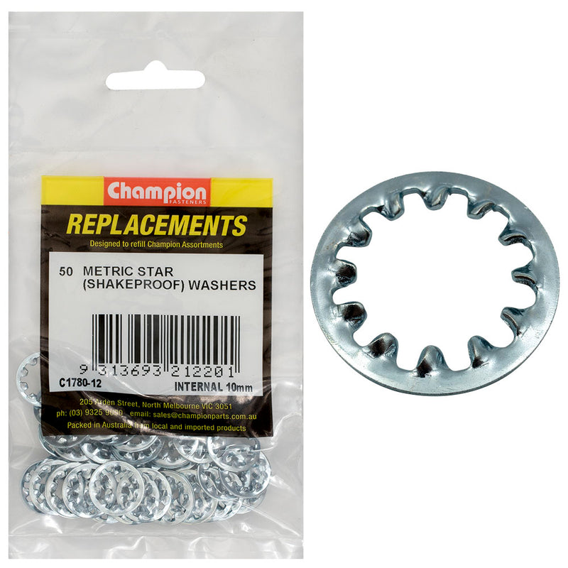 Champion 10mm internal Star Washer -50pk Default Title