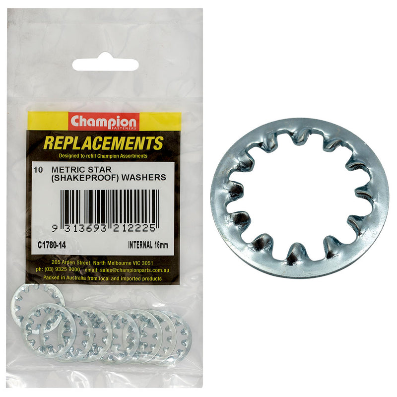 Champion 16mm internal Star Washer -10pk Default Title