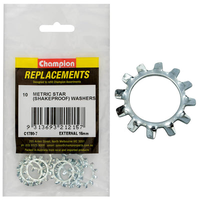 Champion 16mm External Star Washer -10pk Default Title