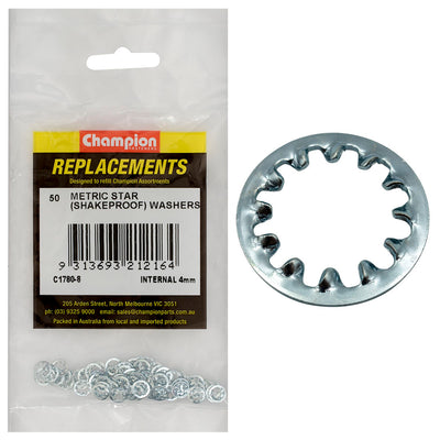 Champion 4mm internal Star Washer -50pk Default Title