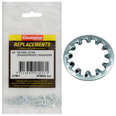 Champion 5mm internal Star Washer -50pk Default Title