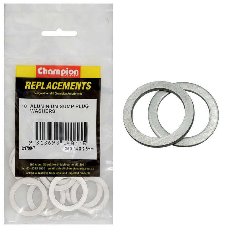 Champion M24 x 34mm x 2.5mm Aluminium Washer -10pk Default Title