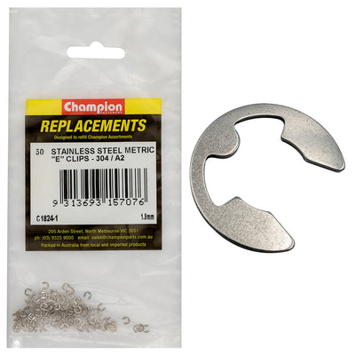 Champion 1.9mm Stainless E-Clips 304/A2 -50pk Default Title