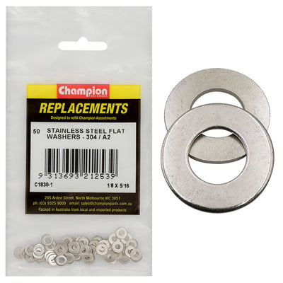 1/8IN X 5/16IN STAINLESS FLAT WASHERS 304/A2 Default Title