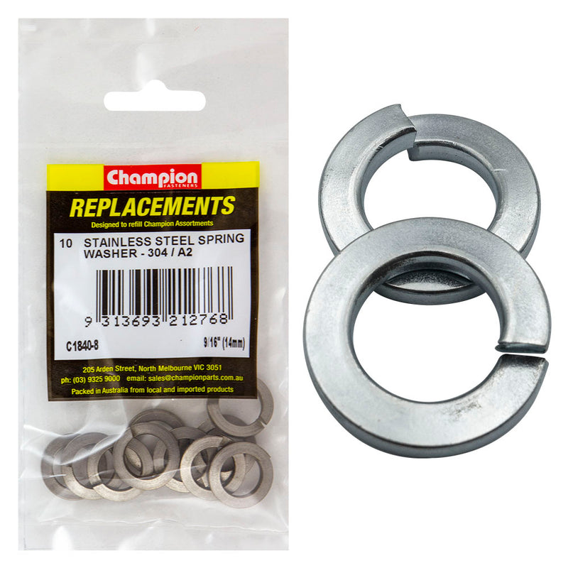 9/16IN (M14) STAINLESS SPRING WASHERS 304/A2 Default Title