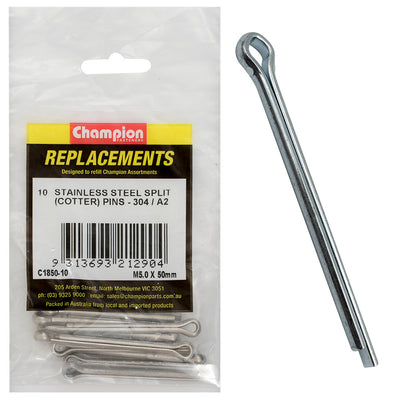 5.0MM X 50MM STAINLESS SPLIT (COTTER) PINS 304/A2 Default Title