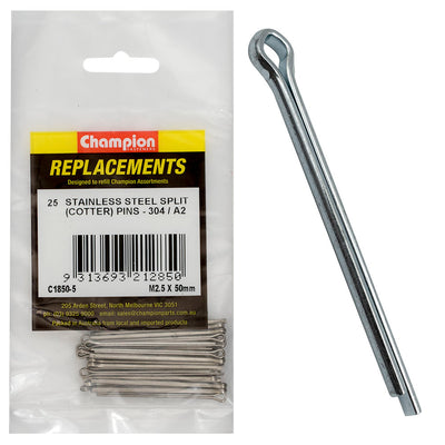 2.5MM X 50MM STAINLESS SPLIT (COTTER) PINS 304/A2 Default Title
